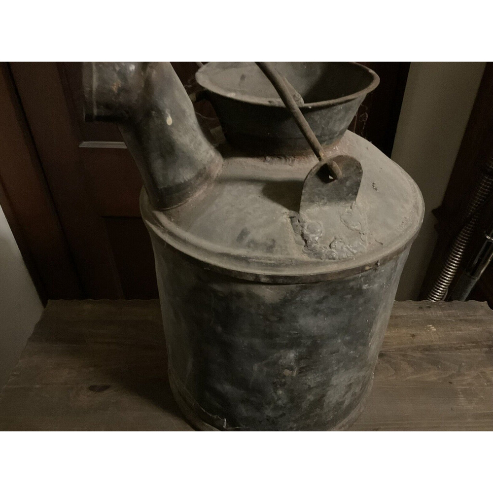 Vintage Antique Butler Oil Co Galvanized Metal Motor Oil Bulk Oil Can K C MPLS